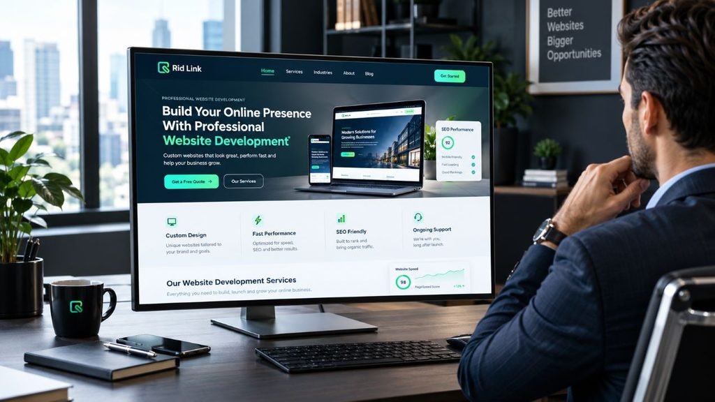 Professional website development services focused on fast, responsive business websites